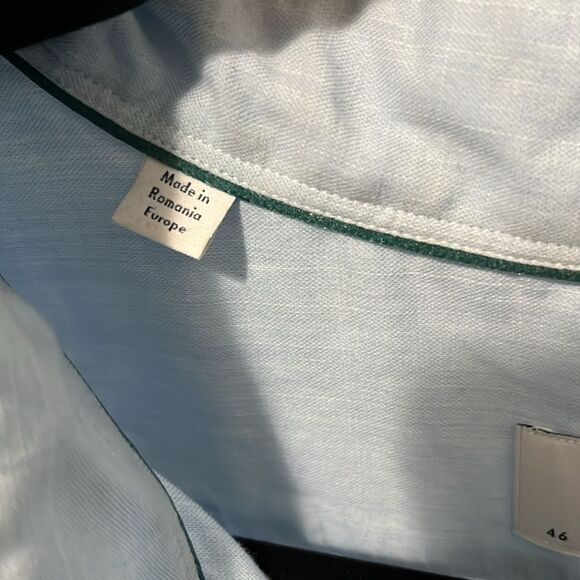 ETON Men's Contemporary Blue Button Down Shirt, Lightweight Twill, Size XXL - Picture 9 of 10